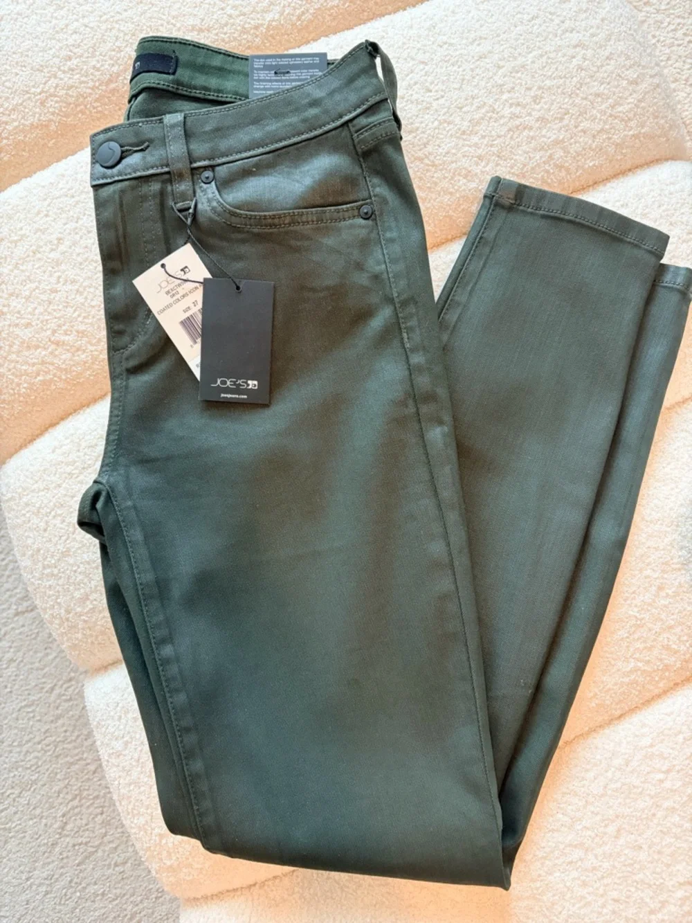NWT Joe's Jeans Olive wax coated Skinny Jeans Size 27